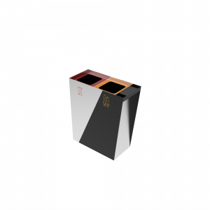 GEMINI SST compact outdoor stainless steel recycle bin with ashtray_6