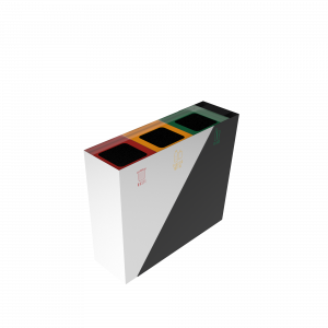 GEMINI SST compact outdoor stainless steel recycle bin with ashtray_9