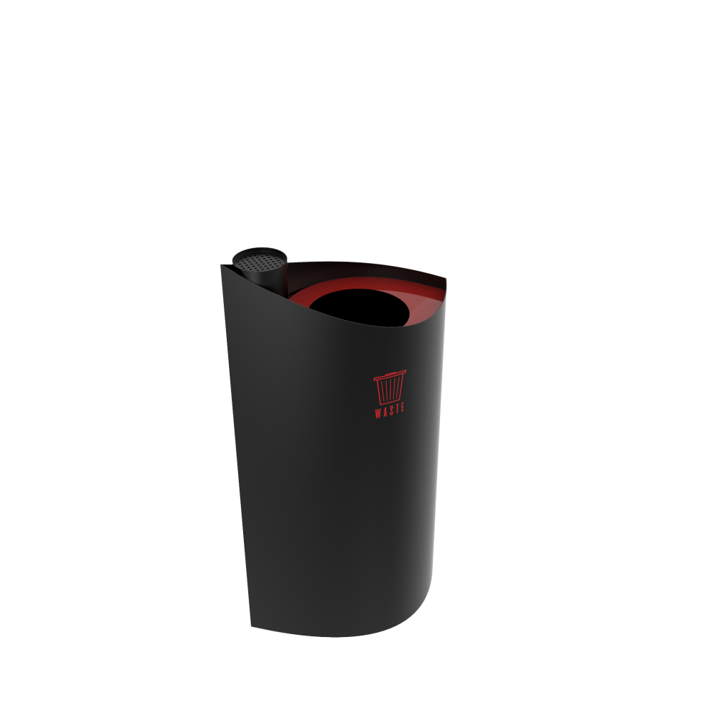 KATYN PC coș de gunoi din metal pentru exterior cu scrumieră_3