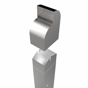 LUNA SST scrumieră cu design atractiv din inox pentru zonele exterioare