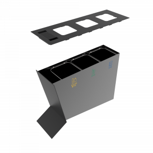 NOATAK PC Modern metal recycling station with ashtray_12