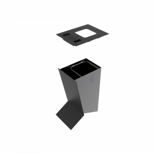 NOATAK PC Modern metal recycling station with ashtray_4