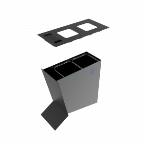 NOATAK PC Modern metal recycling station with ashtray_5