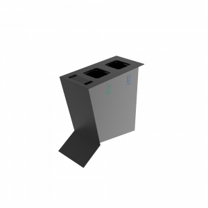 NOATAK PC Modern metal recycling station with ashtray_8