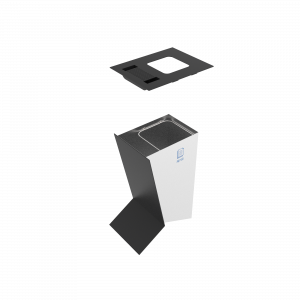 NOATAK SST Modern stainless steel recycling station with ashtray_2