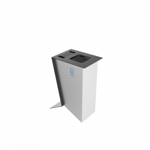 NOATAK SST Modern stainless steel recycling station with ashtray_4
