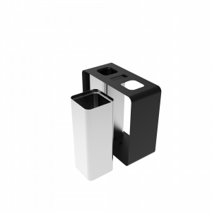 PARRAL SST elegant outdoor stainless steel recycling station with ashtray_8