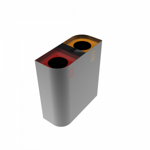 PERSEI PC Papierkorb aus einfachem Metall mit Aschenbecher_3
