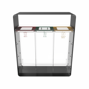 ARIZARO CRYSTAL PC_plexiglas and powder coated metal recycle bin_binsignia.com_1 ARIZARO CRYSTAL PC modern design powder coated metal and plexiglas waste bins_1
