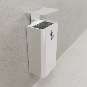 ZENIPOLE SST Cestino per rifiuti in acciaio inox da parete e da palo