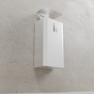 ZENIPOLE SST Cestino per rifiuti in acciaio inox da parete e da palo