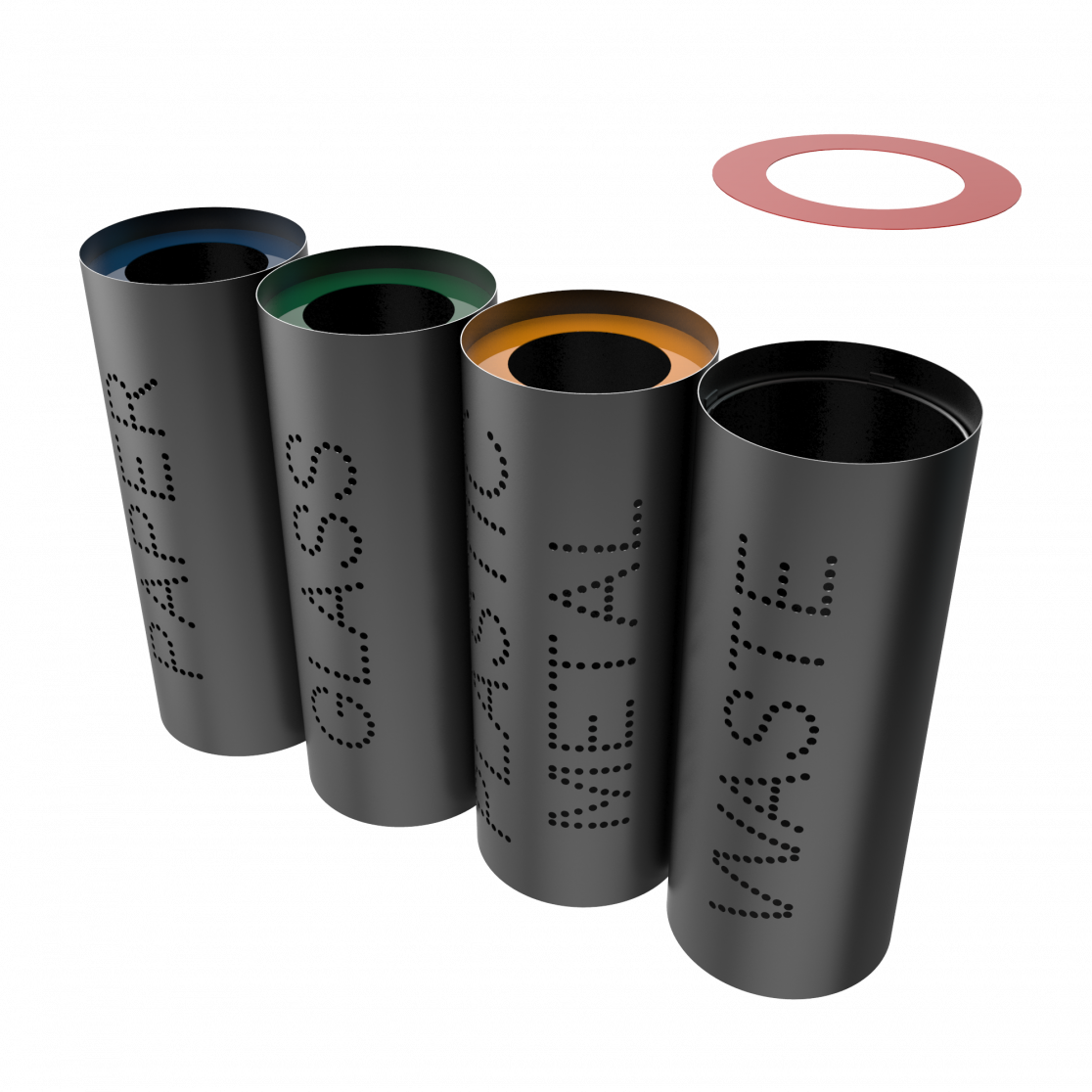 MUNDIN PC elegant and stylish recycle bins in sheet metal Binsignia®