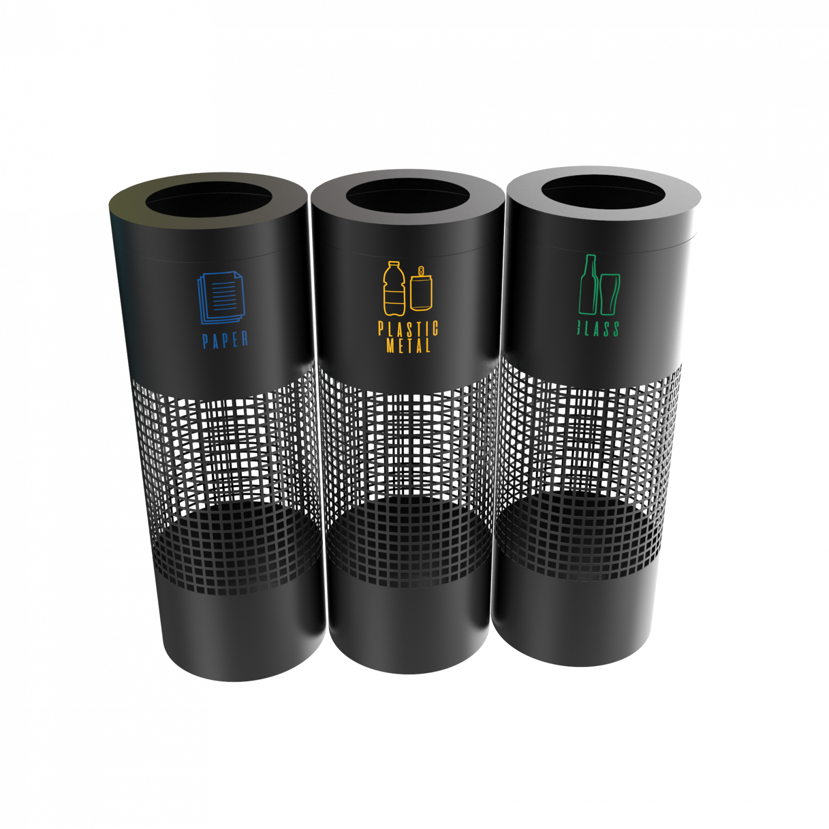 BELVEDERE PC stylish sheet metal recycle bins Binsignia®