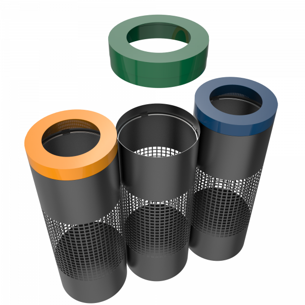 BELVEDERE PC stylish sheet metal recycle bins Binsignia®