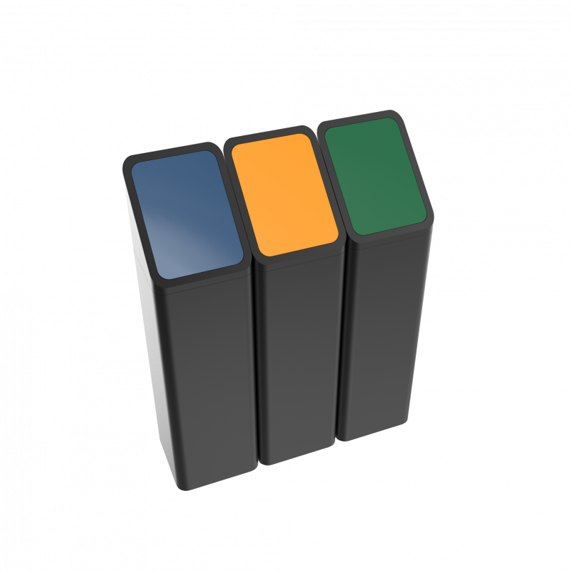 BONANZA PC modern sheet metal recycle bins Binsignia®