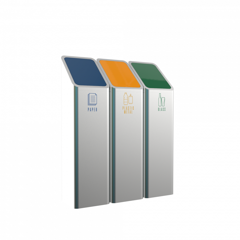 BONANZA SST - poubelles de tri selectif en acier inoxydable