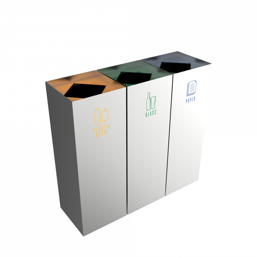 CIMON SST- poubelles de recyclage en acier inoxydable