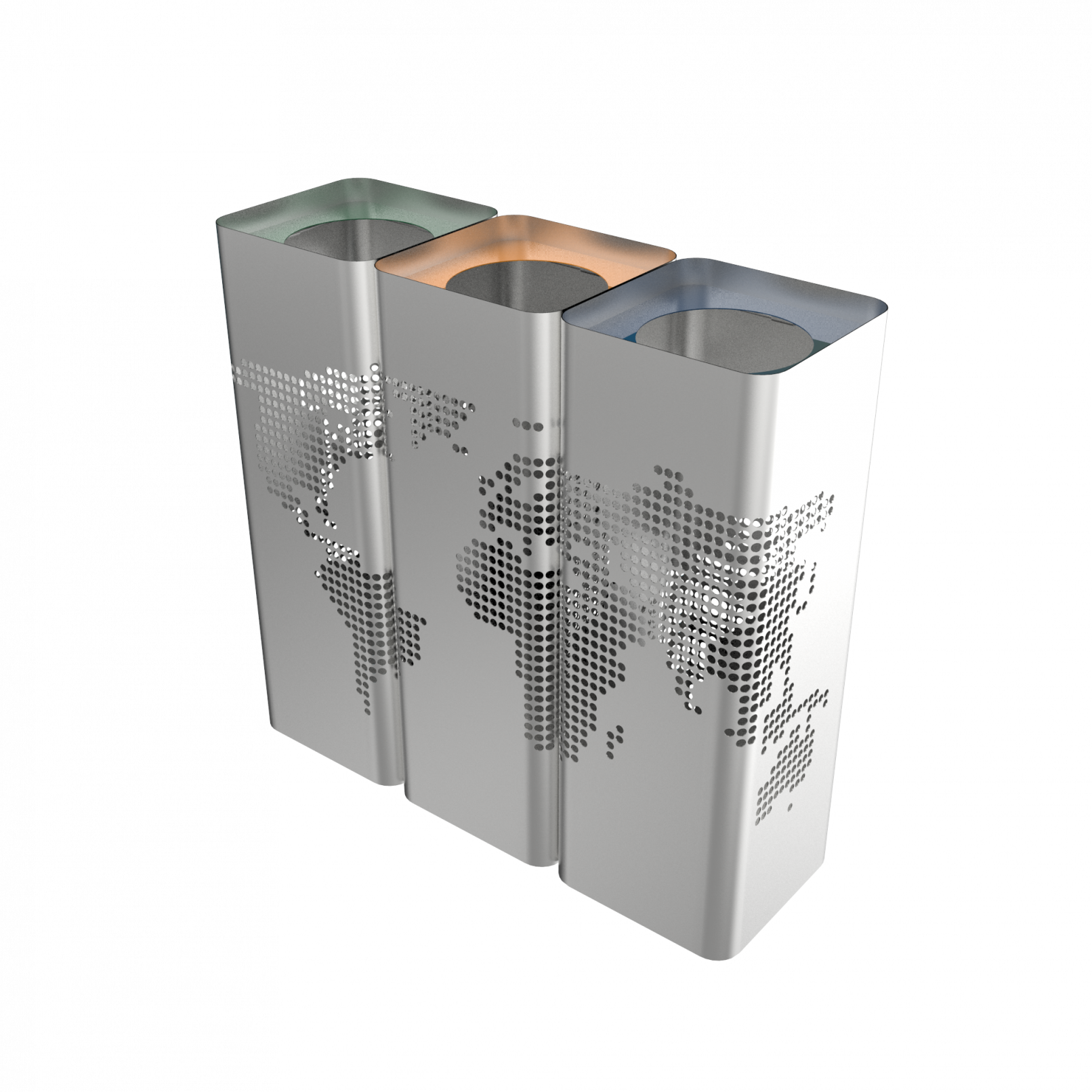 SST stylish contemporary stainless steel recycle bins Binsignia®