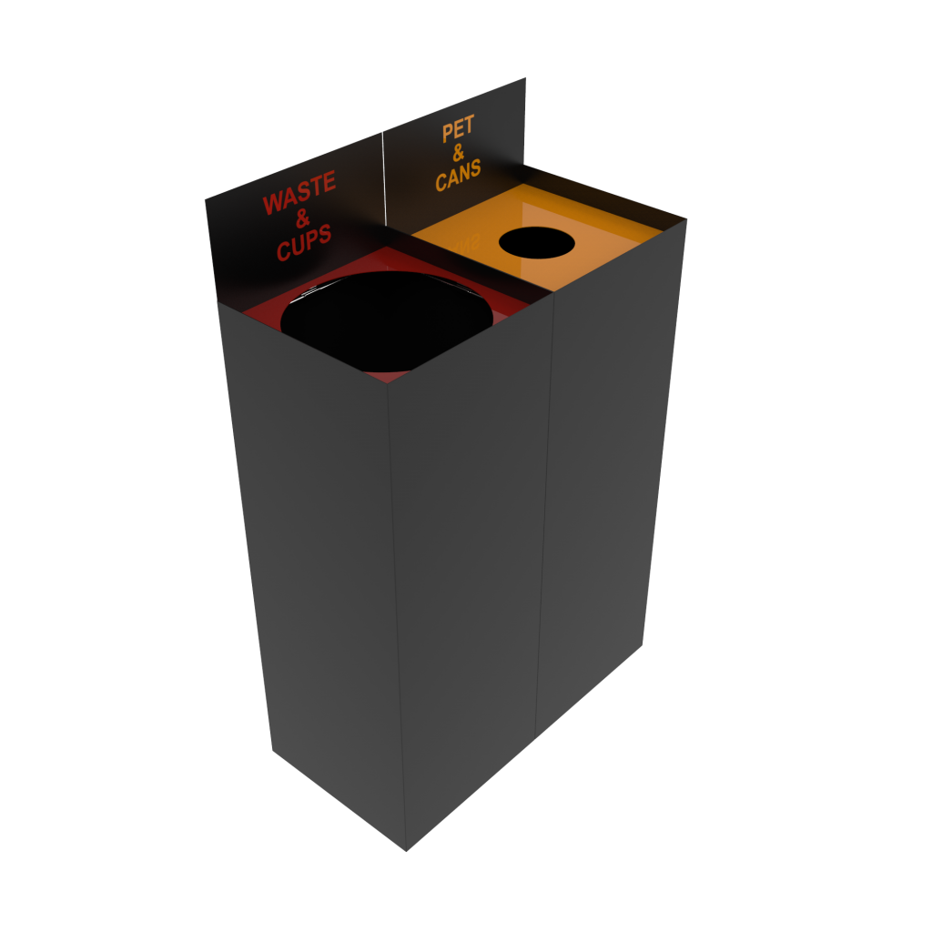 MEDELE PC modern urban recycle bins in sheet metal Binsignia®