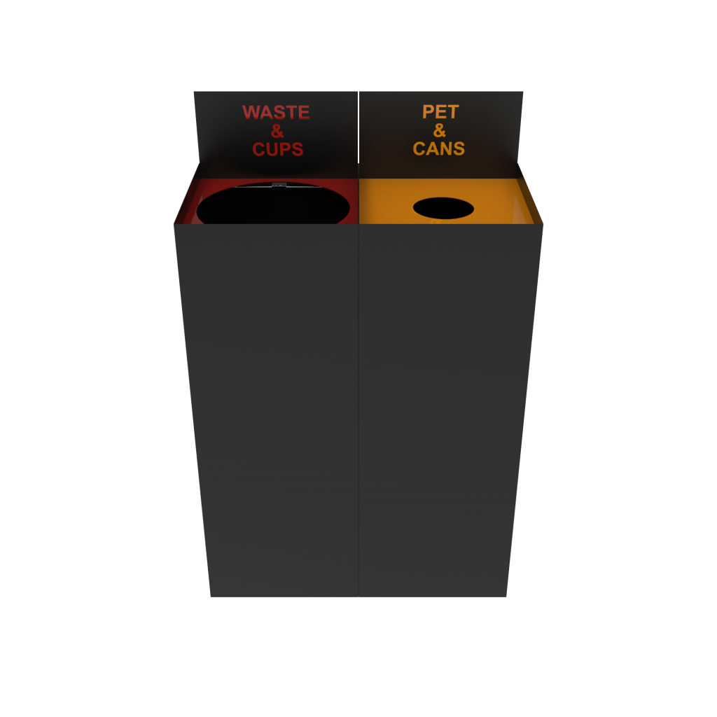 MEDELE PC modern urban recycle bins in sheet metal Binsignia®