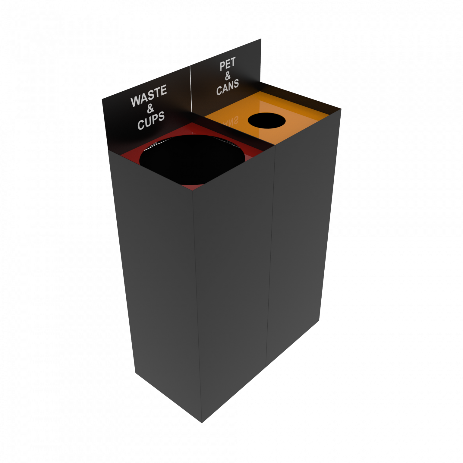 MEDELE PC modern urban recycle bins in sheet metal Binsignia®