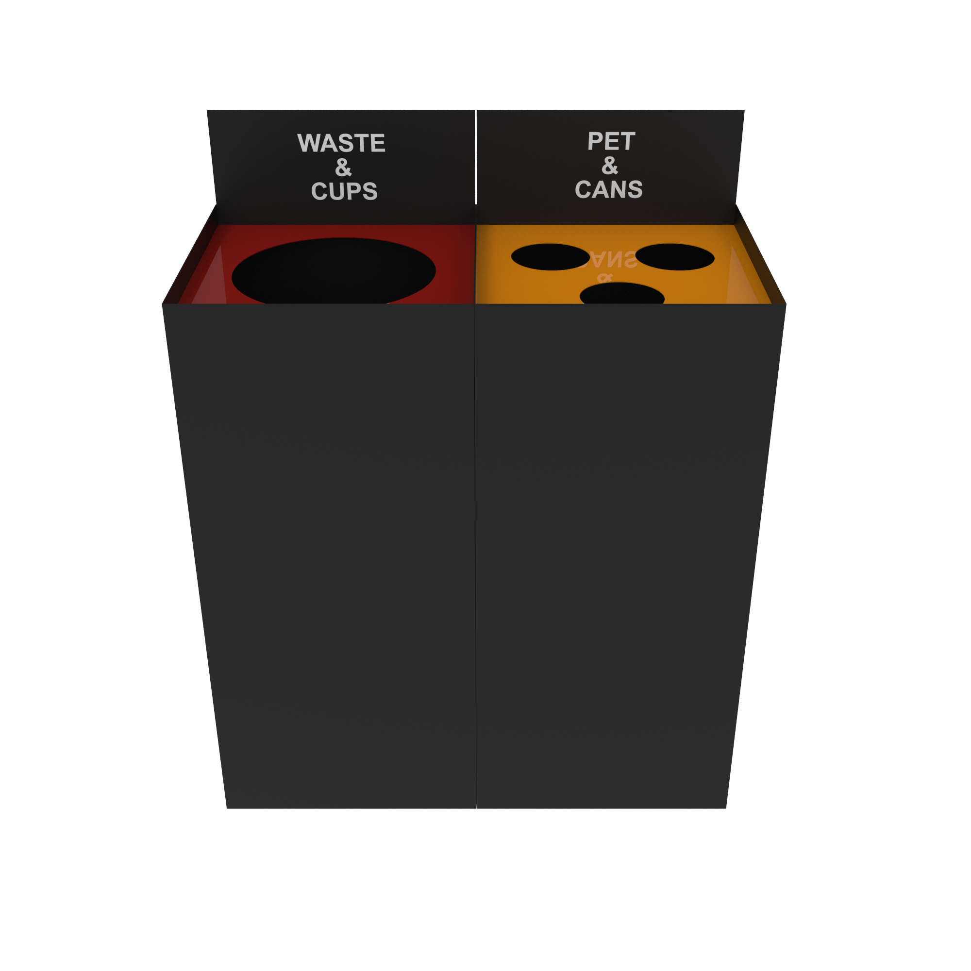 MEDELE PC modern urban recycle bins in sheet metal Binsignia