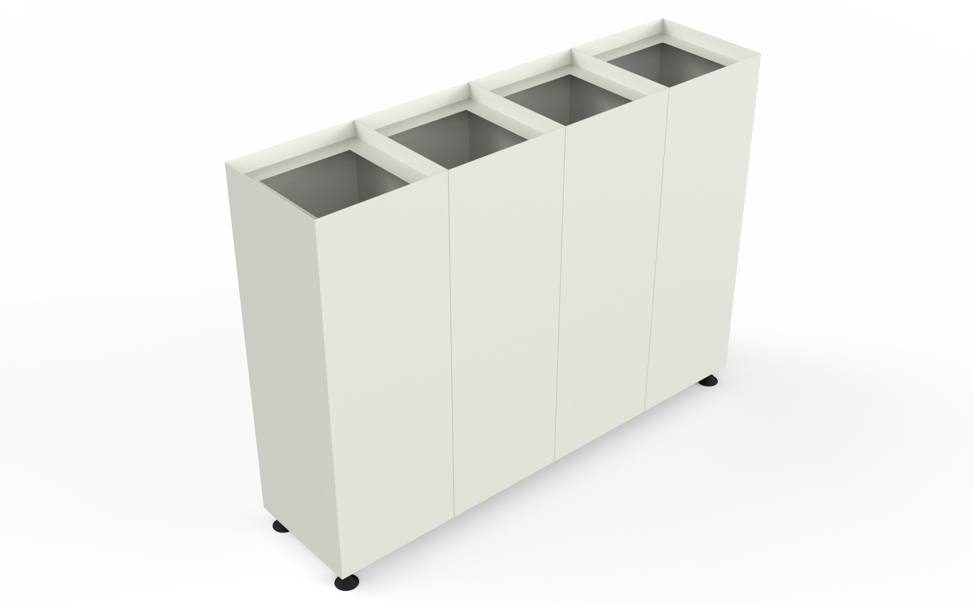 MEDELE PC modern urban recycle bins in sheet metal Binsignia