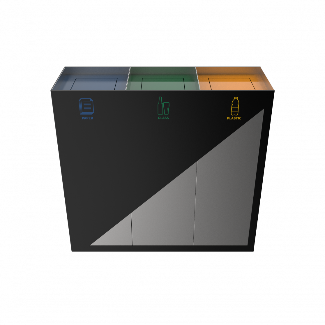 MEDELE SST modern urban recycle bins in stainless steel Binsignia