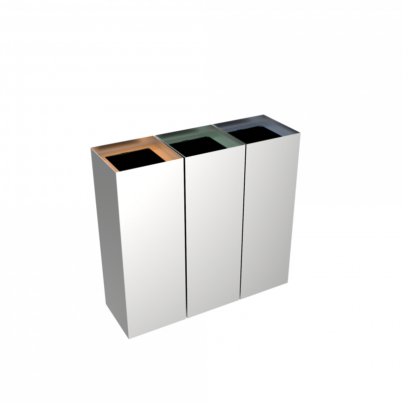 MEDELE SST - stainless steel modern recycle bins