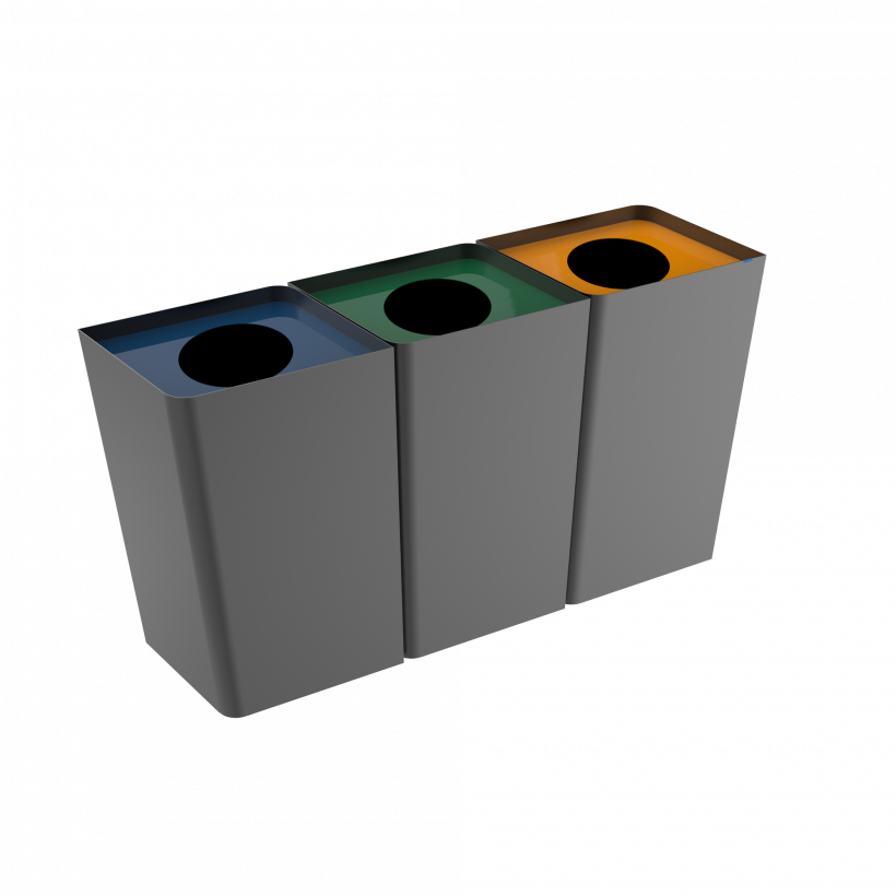 POLLUX PC - metal recycle bins with a modern design