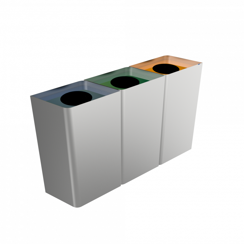 POLLUX SST - stainless steel recycle bins modern design