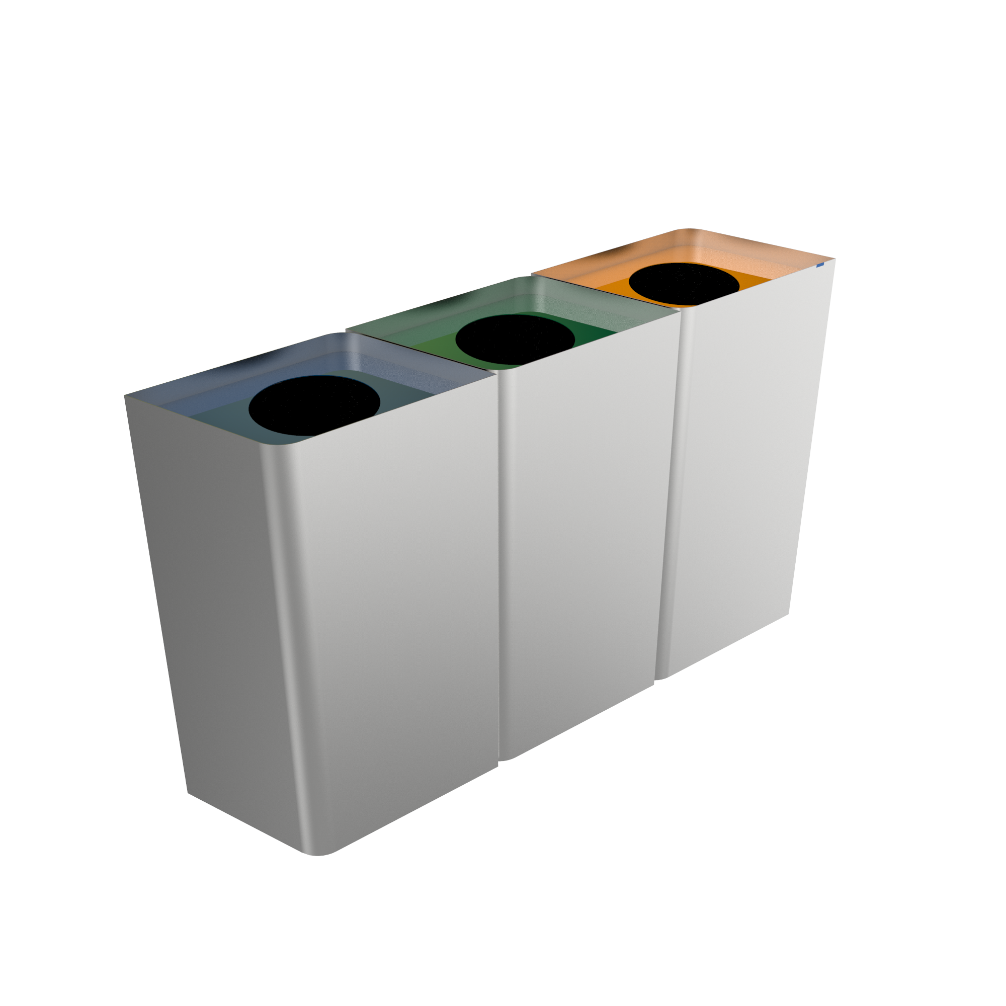 BREND SST poubelle élégante de recyclage en acier et bois - Binsignia®