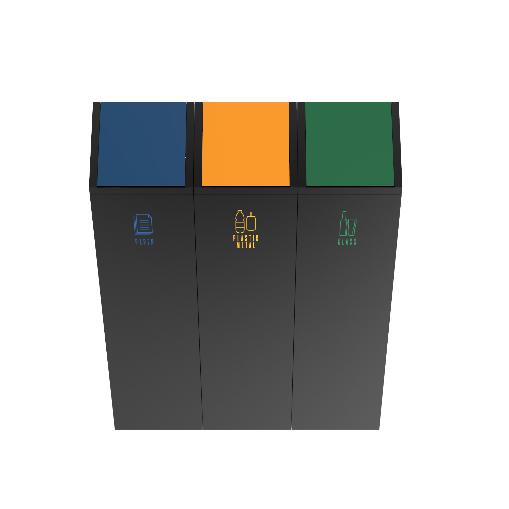 SCOPI PC sheet metal modern design recycle bins Binsignia