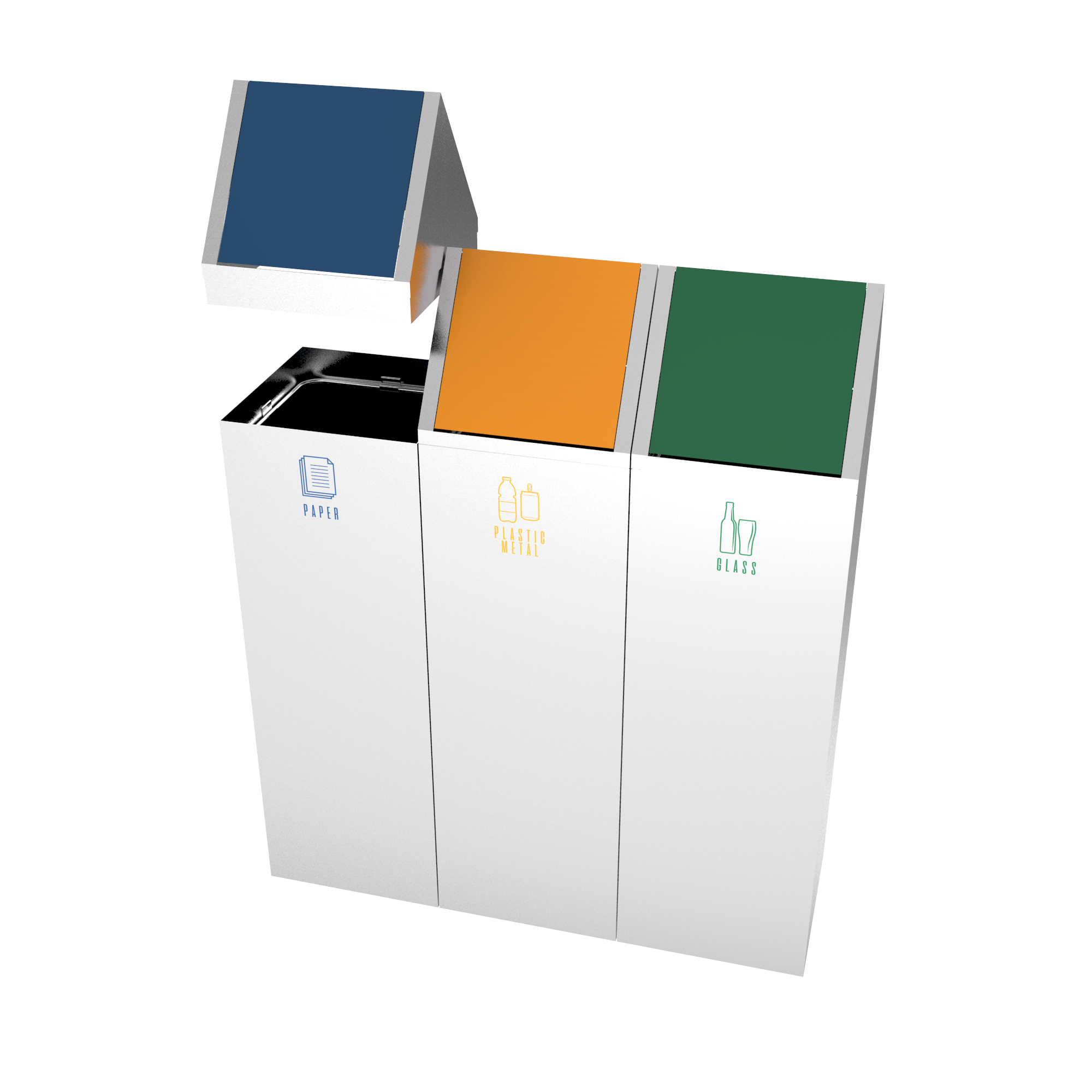 SCOPI SST stainless steel modern design recycle bins Binsignia®