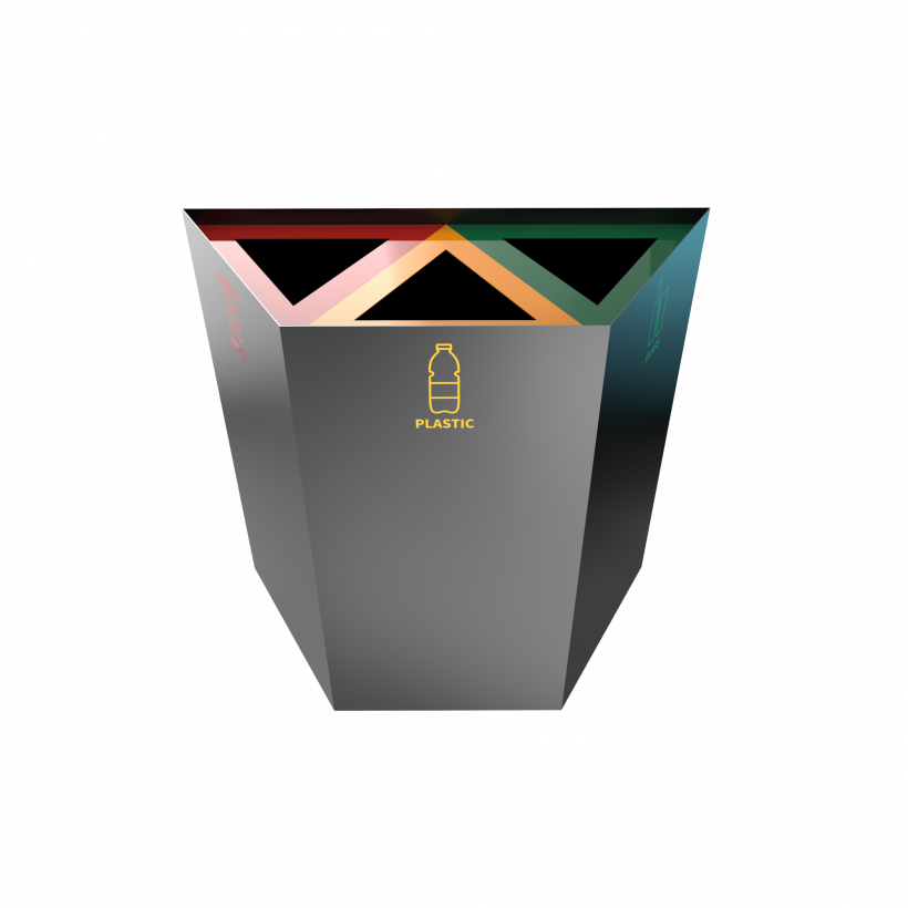 AMPATO PC - powder coated metal recycling bins_1