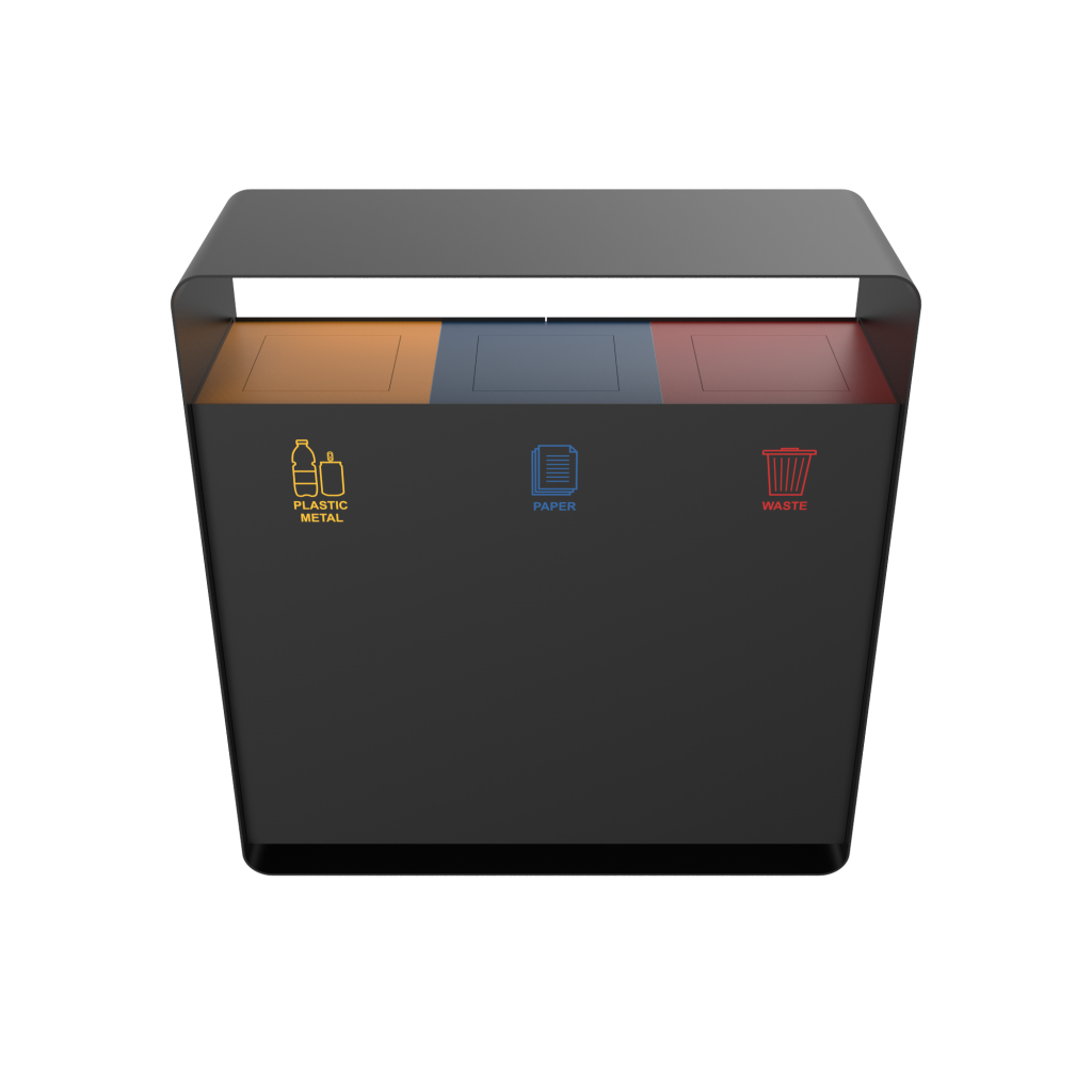 ARIZARO PC attractive design recycle waste bins in powder coated metal Binsignia