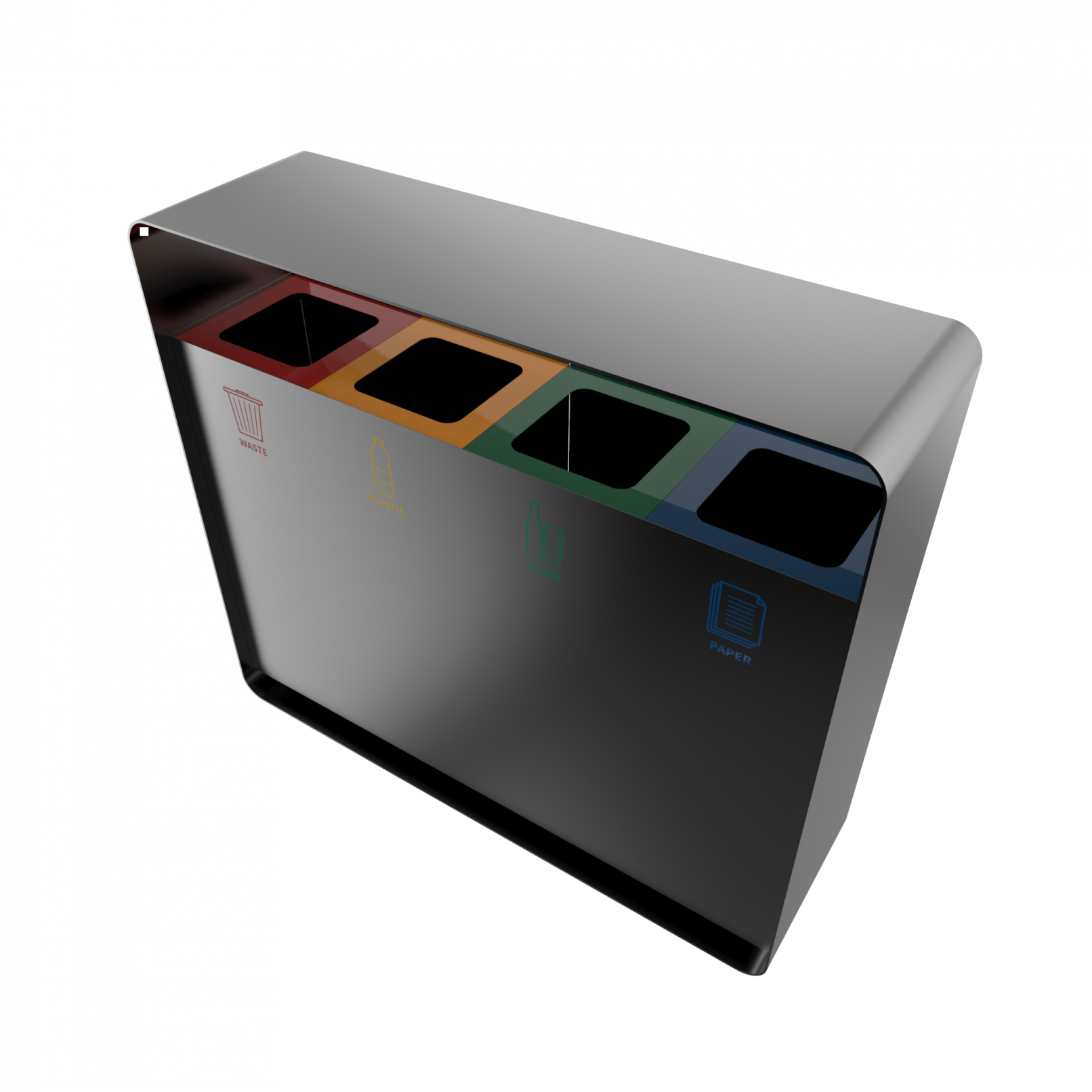 ARIZARO PC attractive design recycle waste bins in powder coated metal