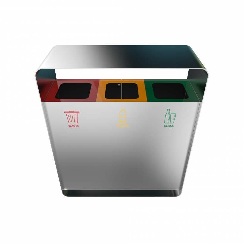 ARIZARO SST attractive design recycle waste bins in stainless steel