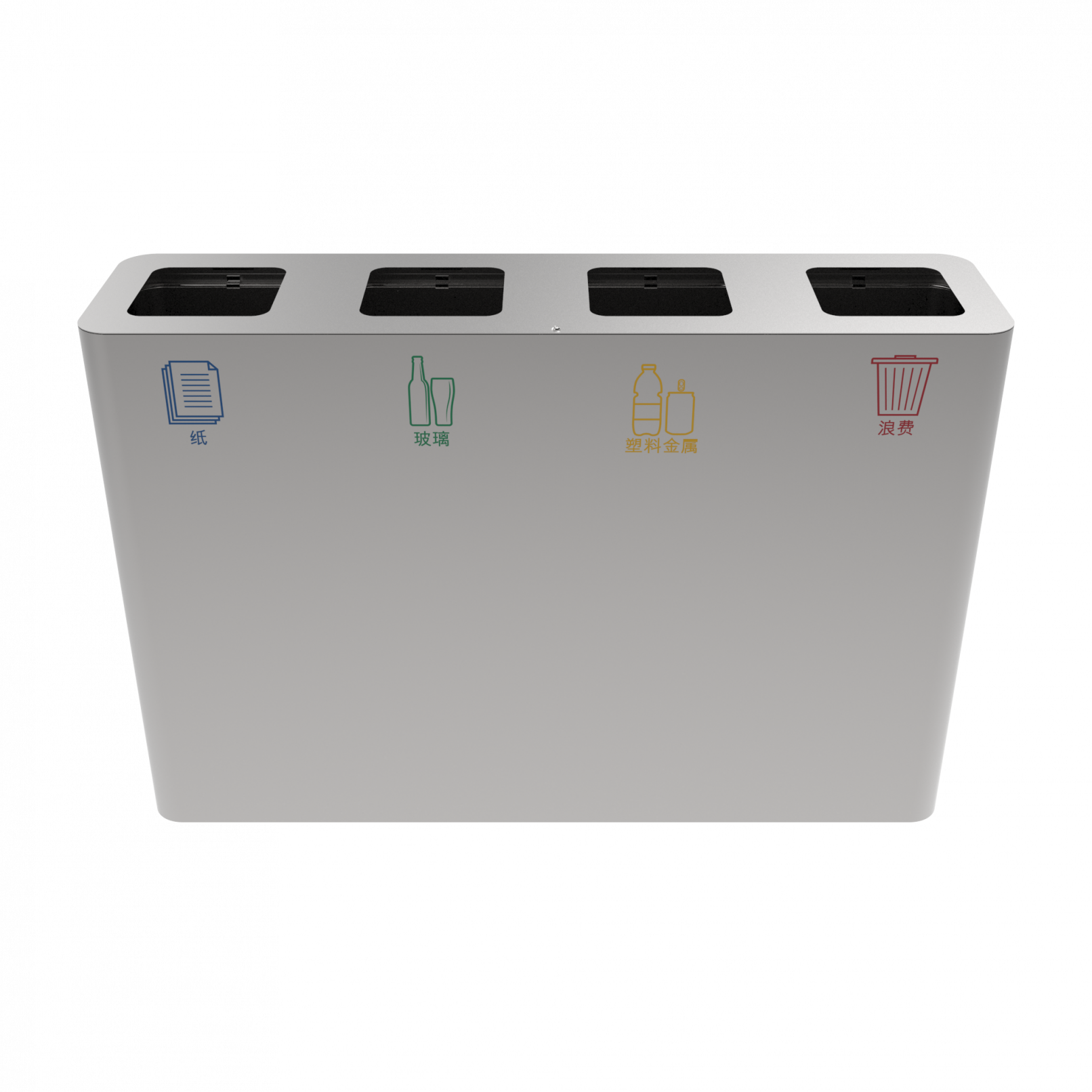 CASIRI SST compact stainless steel selective recycling station Binsignia