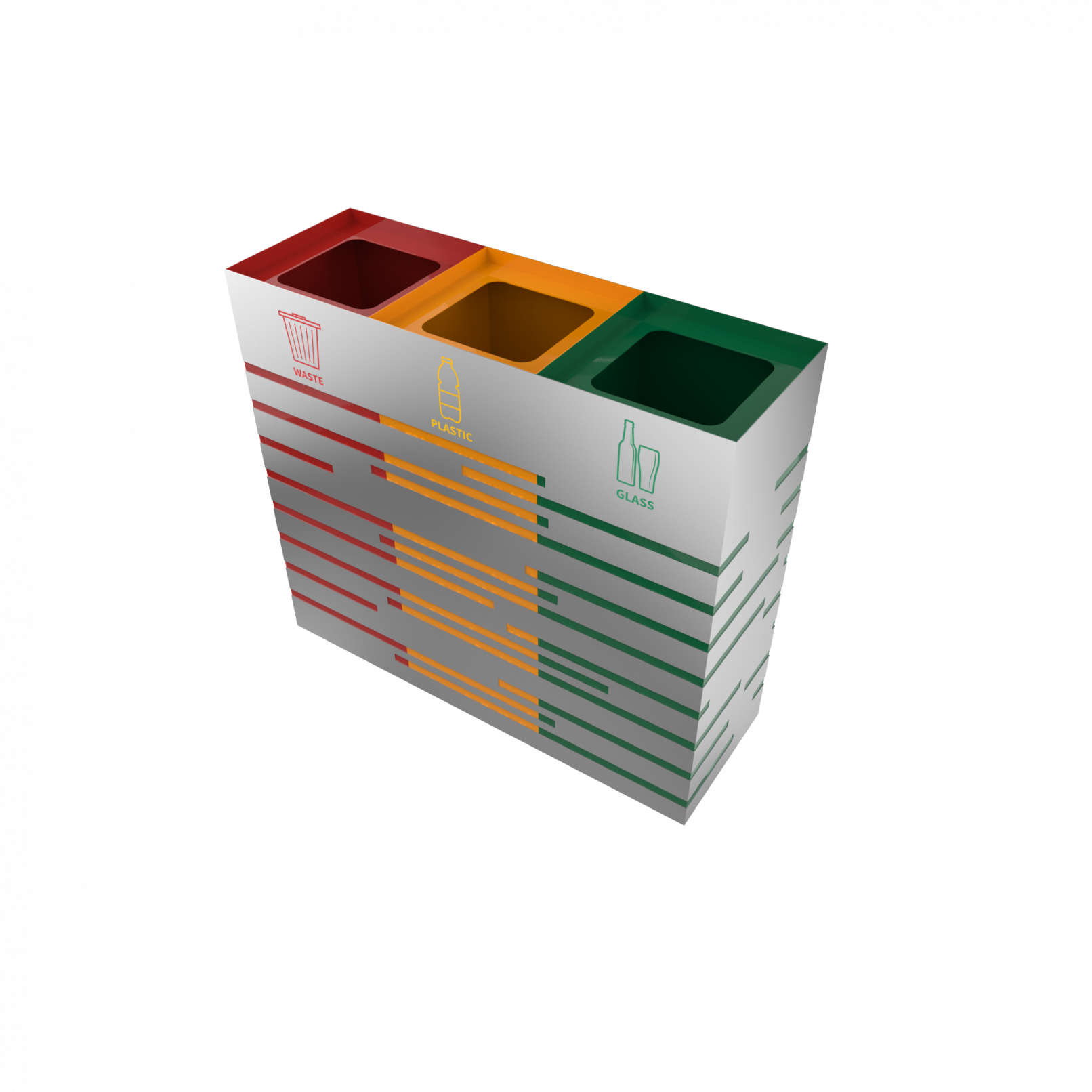 KANDEL SST stainless steel trash bins for selective waste collection