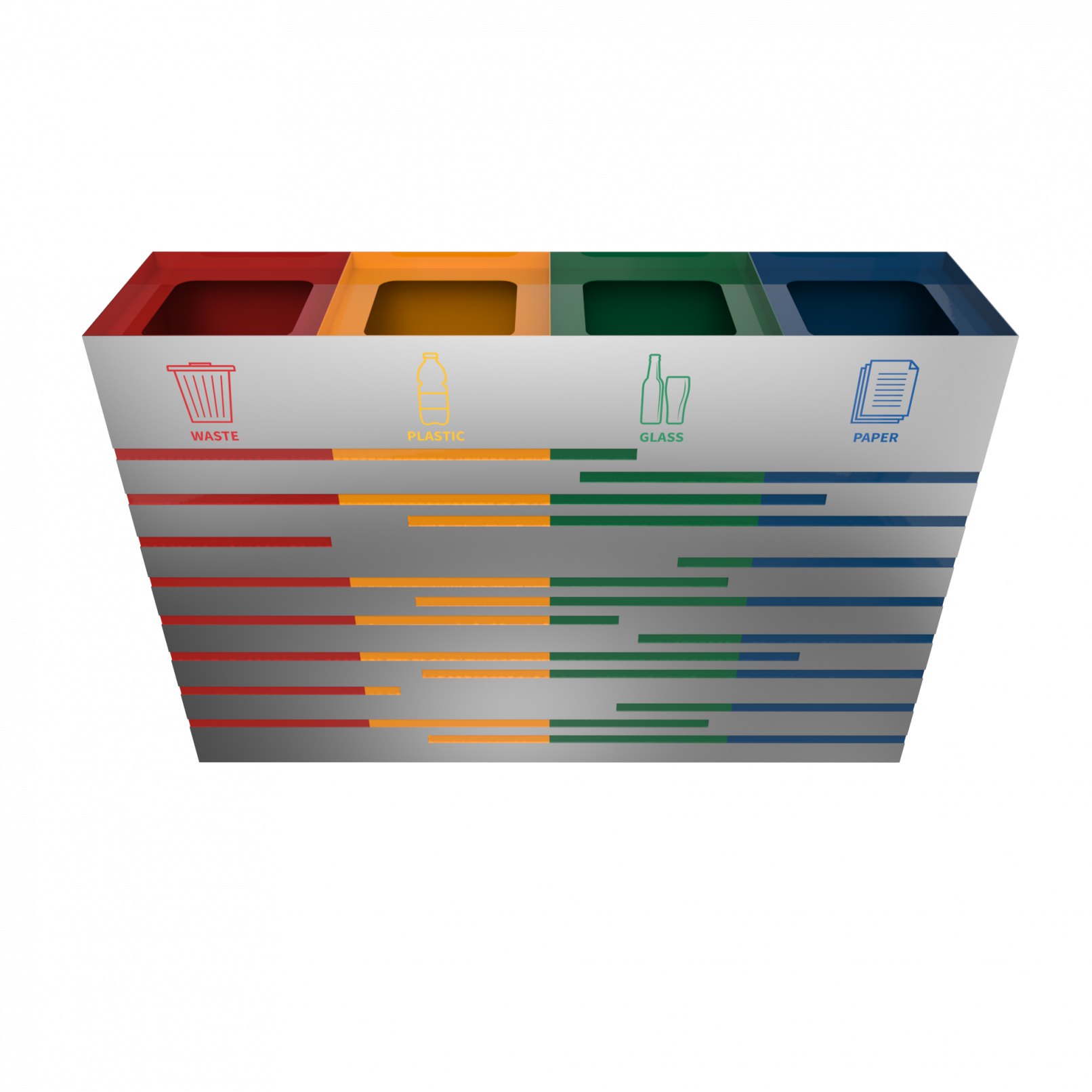 KANDEL SST stainless steel trash bins for selective waste collection