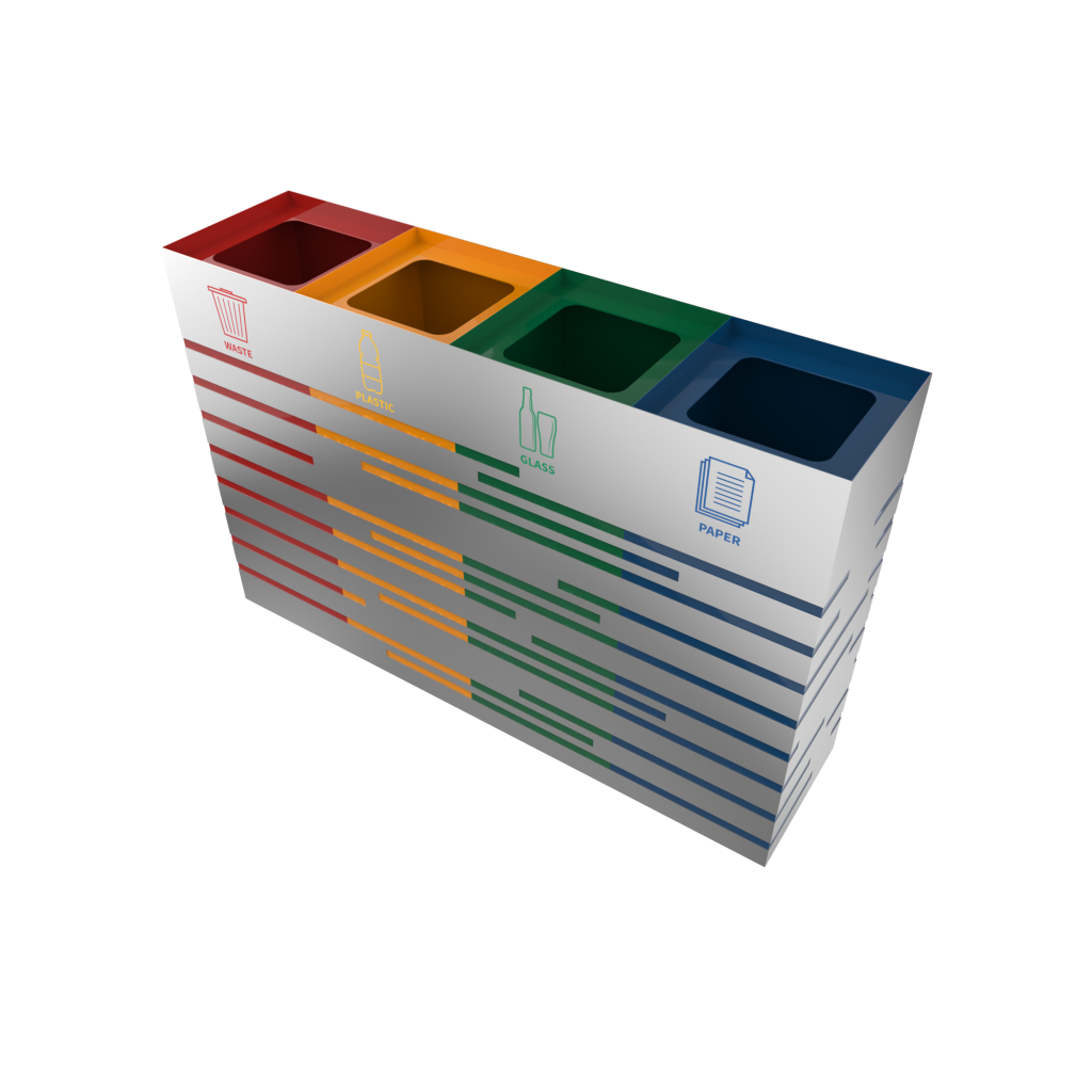 KANDEL SST stainless steel trash bins for selective waste collection