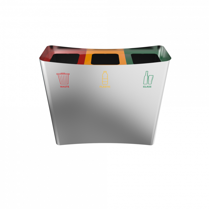 MEDUSA SST - Solución simple de contenedor de reciclaje de acero inoxidable_1