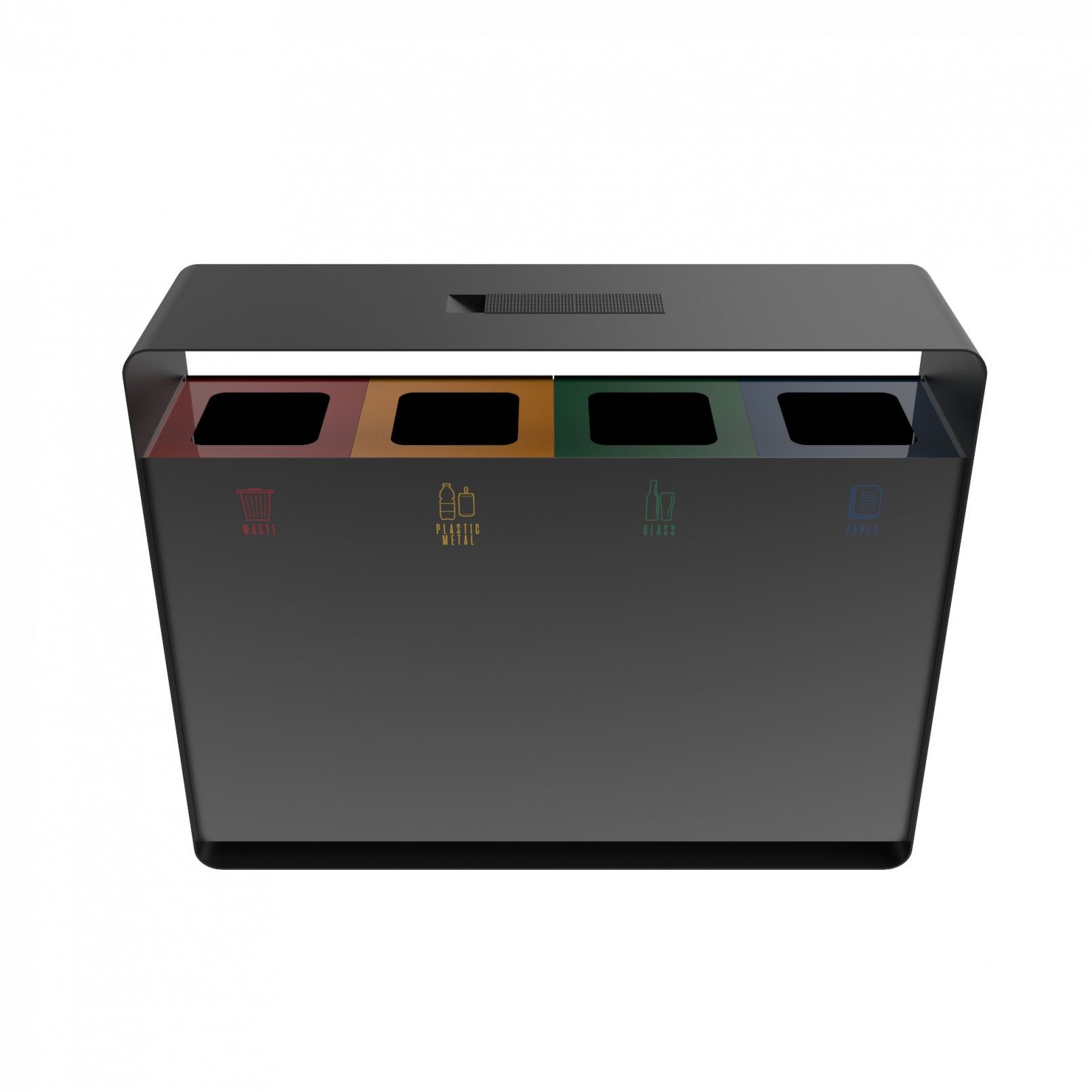 ARIZARO AT PC attractive design sheet metal waste bins with ashtray