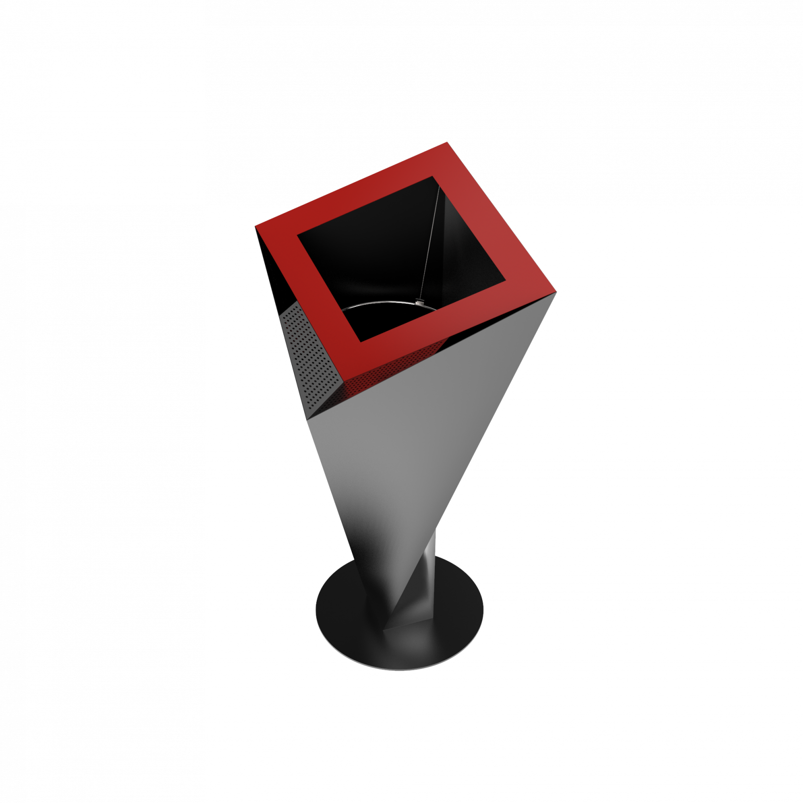 HONDO PC contemporary outdoor metal trash bin with ashtray Binsignia®