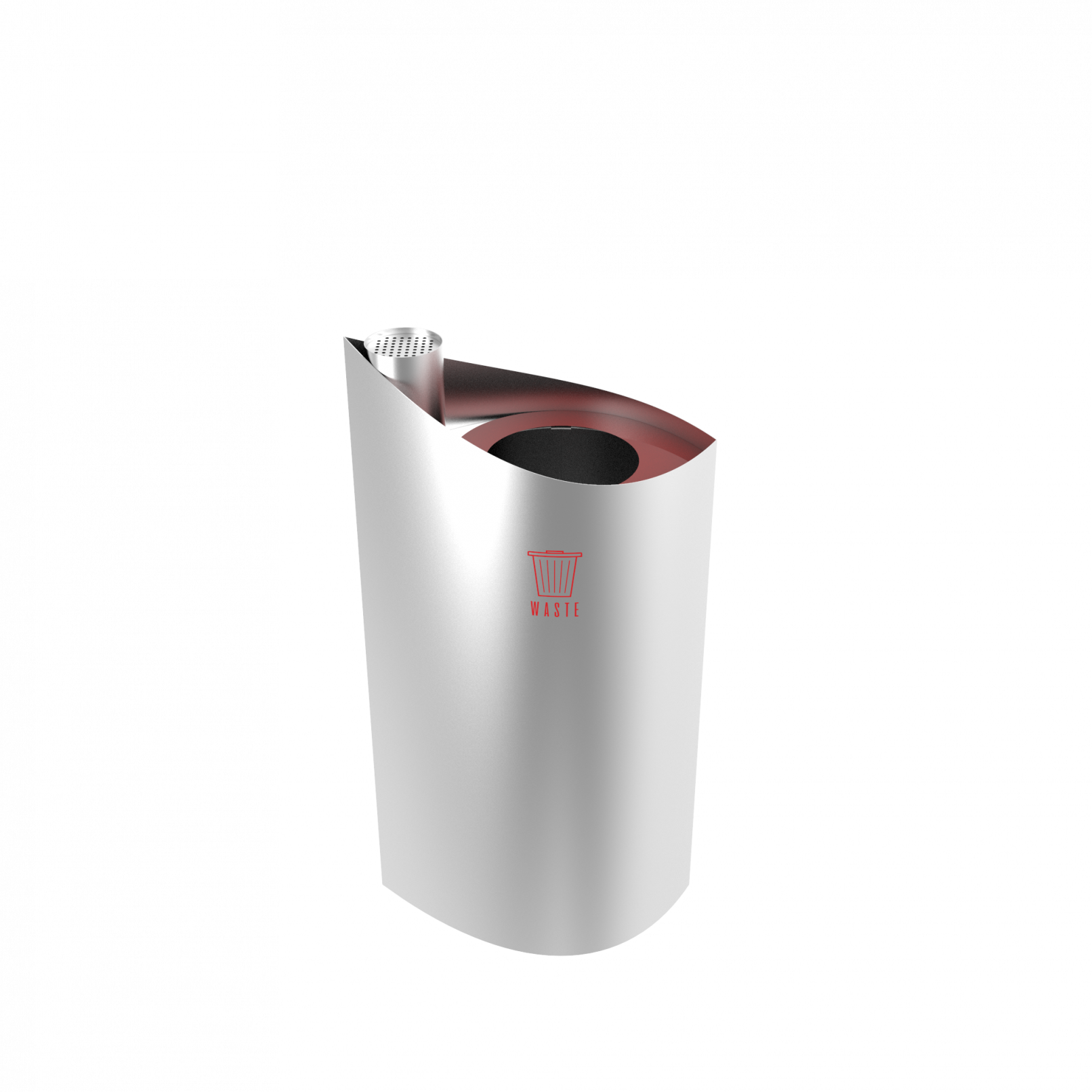 KATYN SST urban outdoor stainless steel trash bin with ashtray Binsignia®