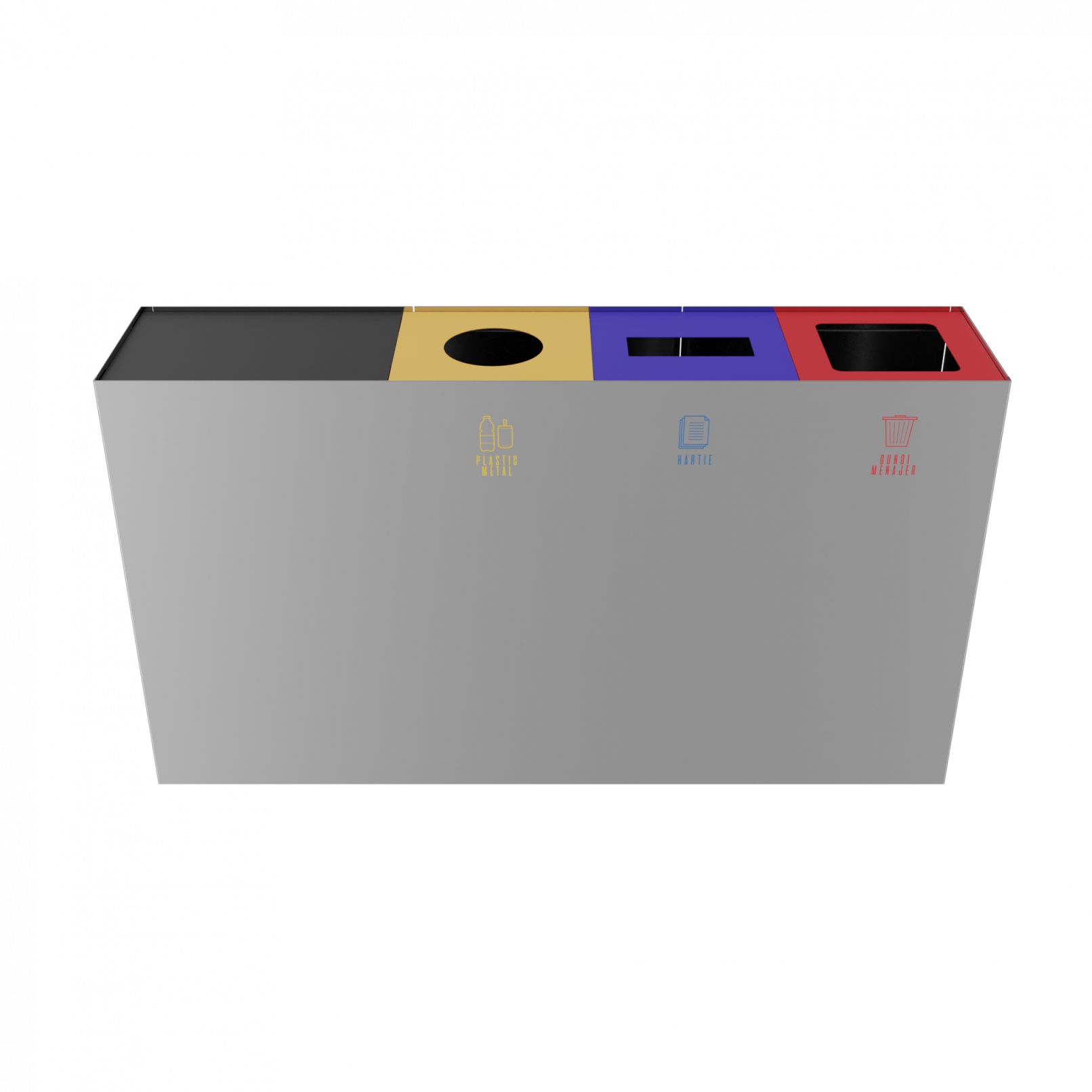 EIGER SST modern food court stainless steel trash bin Binsignia®