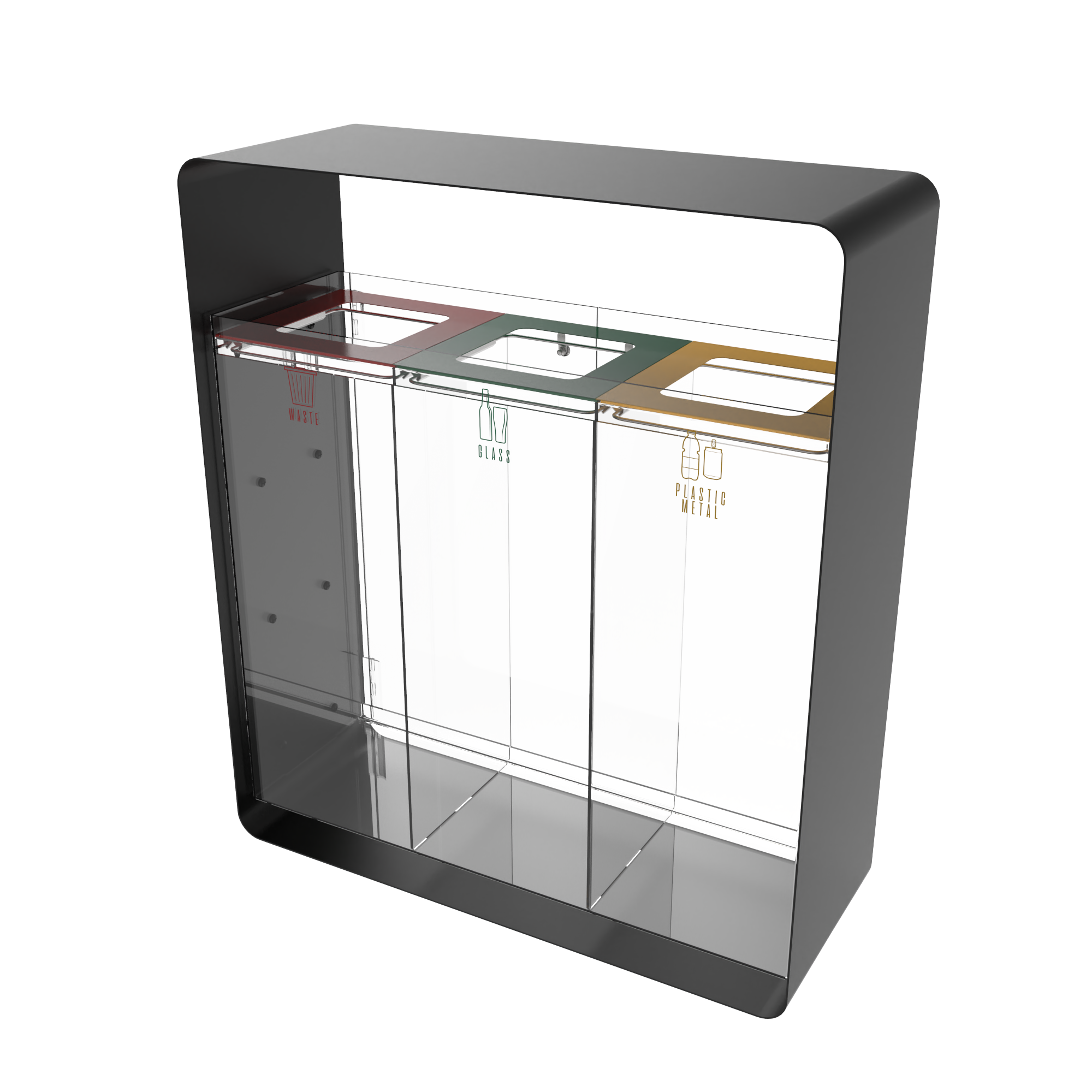 Waste or Recycle Bins - Crystal Cabinets